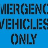 EMERGENCY VEHICLES ONLY block